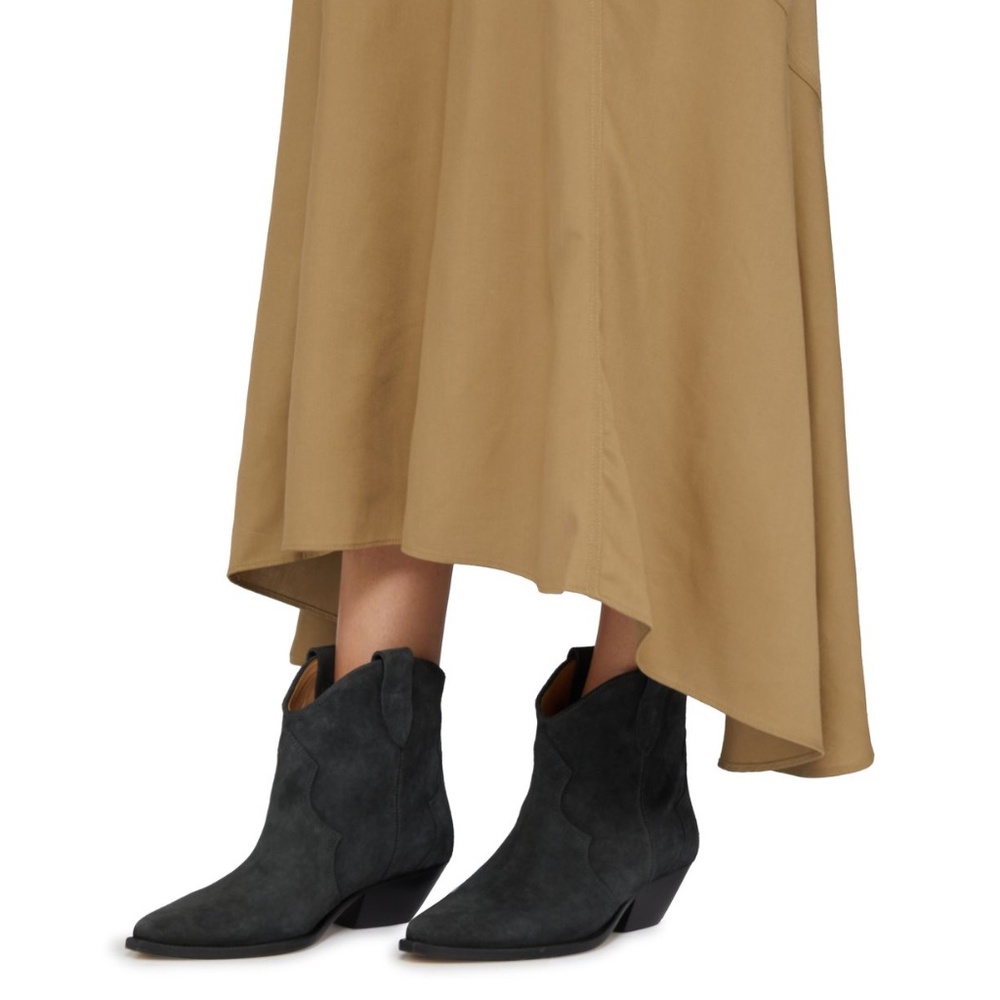 ISABEL MARANT Dewina Suede Leather Cowboy Ankle Boots in Faded Black Size 38 - Picture 5 of 8